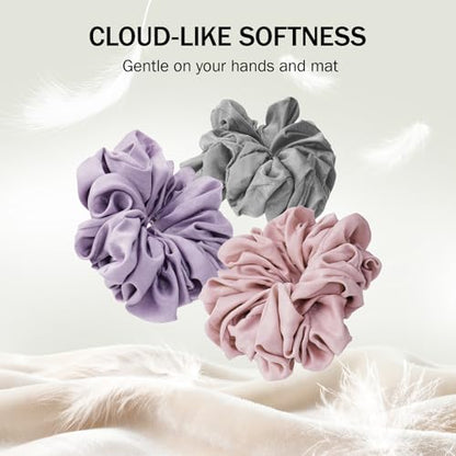 Slim Panda Yoga Mat Scrunchie,Style & Cute Mat Holder,Stretchable Velvet Fabric Fit All Standard Yoga Mats (mat not included) - color: Purple
