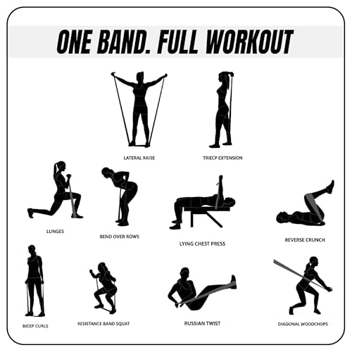 Multi-Loop Fabric Elastic Resistance Band for Strength Training - color: Black Single Band 40-45 Lbs
