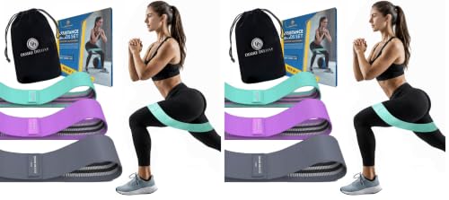 Desire Deluxe Premium Resistance Bands Set – Fabric Stretch Bands for Strength Training, Physical Therapy, Pilates & Yoga, Non-Slip Workout Bands for Men & Women (3 Pack) - size: 3 Resistance Levels (Pack of 2)