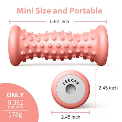 BESKAR Foot Massage Roller for Plantar Fasciitis Relief - color: Orange