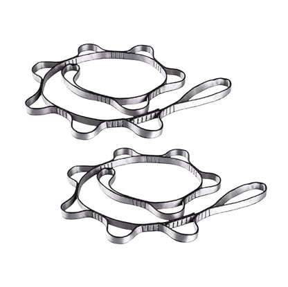 2pcs safety daisy chain, multi-ring adjustable nylon strap rope yoga pilates stretch band - color: Gray, size: Length：1.8m