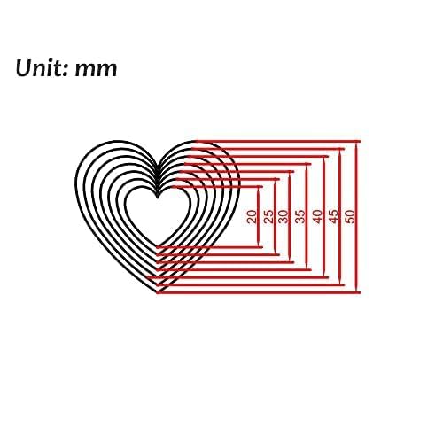 Alloy Steel Heart Sharp Cutting die for Cardboard, Leather, PVC, Fabric Good Helper for Handicraft (Steel03) - color: Steel03