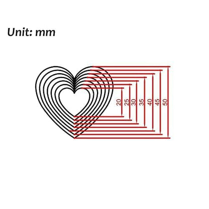 Alloy Steel Heart Sharp Cutting die for Cardboard, Leather, PVC, Fabric Good Helper for Handicraft (Steel03) - color: Steel03