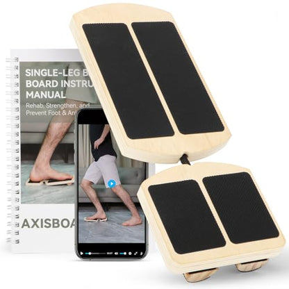 Ankle Balance Board for Rehab & Strengthening – Axis Board Training Kit with Recovery Guide – Support for Ankle Sprains, Achilles Discomfort & Plantar Fasciitis
