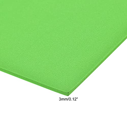 uxcell Green EVA Foam Sheets 10 x 10 Inch 3mm Thickness for Crafts DIY Projects, 4 Pcs - color: Green