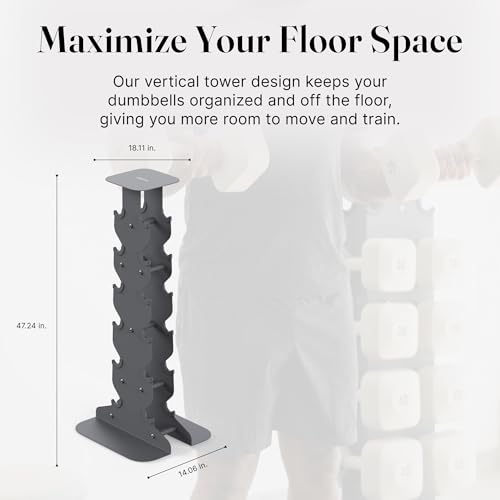 WeGym Dumbbell Rack, Sturdy Cast Iron for Space-Saving Home Gym Storage | Sturdy cast iron, space-saving storage, home strength training setup - color: Slate, style: XL