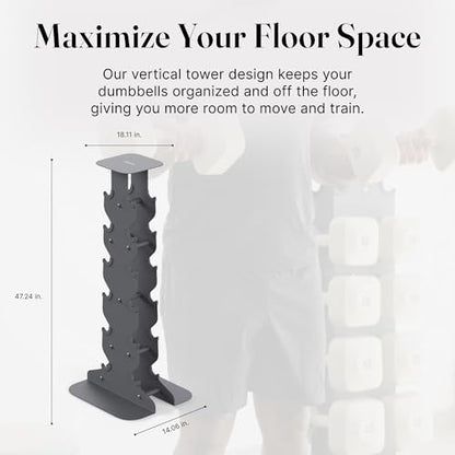 WeGym Dumbbell Rack, Sturdy Cast Iron for Space-Saving Home Gym Storage - color: Slate, style: XL