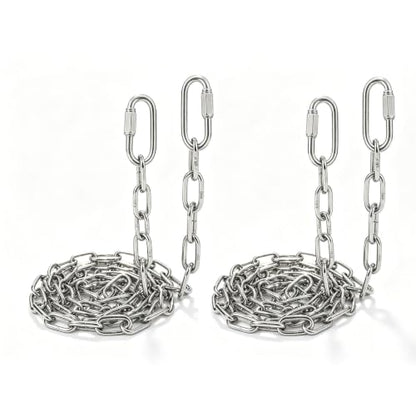 2PCS 304 Stainless Steel Porch Swing Chain Kit, 98" Length - size: 98 in x 2pc