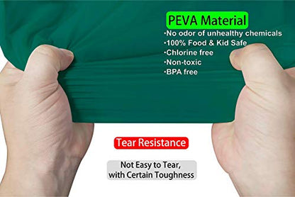 Dark Green PEVA Tablecloths 2 Pack - 84 Inch Circle, 6 ft Round - Disposable Table Covers for BBQ, Birthday, Wedding Parties - Hunter Green, Forest Green - color: B04 Dark Green
