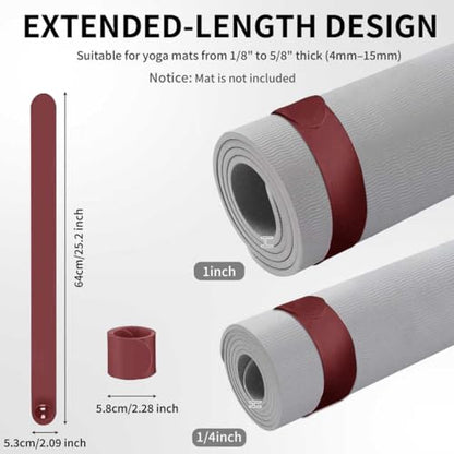 Yoga Mat Carrier Strap, Adjustable Thick Straps Sling for Carrying Large Mats, Stretching Band - color: 1pc Slap Band Red