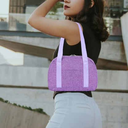 Mini Gym Bag for Women Girl 12 inch Small Gym Tote Lightweight Carry On Bag - color: Light Purple