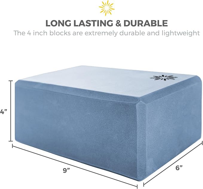 Bulk 4in Foam Yoga Blocks, 10 Pack - color: Slate