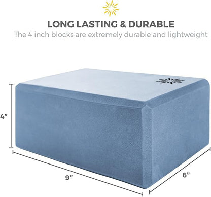 Bulk 4in Foam Yoga Blocks, 10 Pack - color: Slate