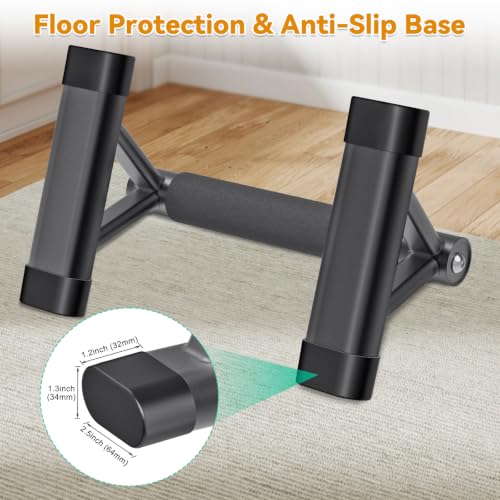 Kipika Parallette Bars for Calisthenics, Push Up Handles, Portable Pushup Stands, Anti-Slip Push Up Equipment for Home Workout, Travel & Gym Strength Training, Perfect for Floor Workout Exercise - color: C- NBR Grip