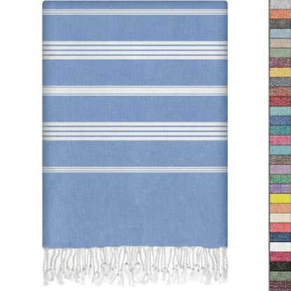 EPHESUS TOWELS Turkish Beach Towel - 38x70 inch Oversized - Sultan Design - Turkish Towel for Beach, Bath, Pool, Gym, Yoga - Prewashed, Lightweight, Quick Dry (Royal Blue) - color: Royal Blue