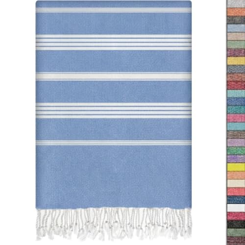 EPHESUS TOWELS Turkish Beach Towel - 38x70 inch Oversized - Sultan Design - Turkish Towel for Beach, Bath, Pool, Gym, Yoga - Prewashed, Lightweight, Quick Dry (Royal Blue) - color: Royal Blue