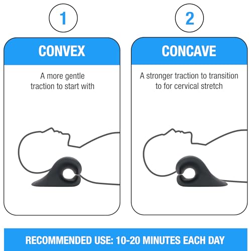 HealthSmart Neck & Shoulder Traction Device, Neck & Shoulder Relaxer, Magnetic Therapy, Cervical Spine Alignment and TMJ Relief, Neck Pain Relief, Black - size: One Size