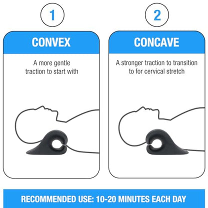 HealthSmart Neck & Shoulder Traction Device, Neck & Shoulder Relaxer, Magnetic Therapy, Cervical Spine Alignment and TMJ Relief, Neck Pain Relief, Black - size: One Size