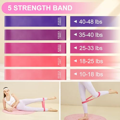 Pilates Kit for Women, Pilates Equipment with 13'' Magic Circle | Pilates Ring and Ball Set with 5 Strength Bands, Hip Thrust Belt, Compact Workout Set at Home
