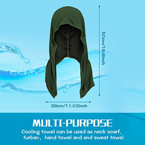 Bencailor 4 Pcs Cooling Towel,Black, Royal Blue, Light Gray, Military Green - color: Black, Royal Blue, Light Gray, Military Green, style: Classic