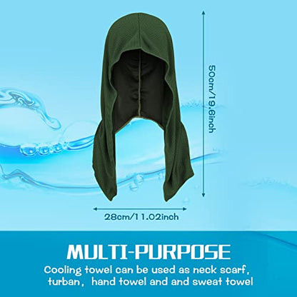 Bencailor 4 Pcs Cooling Towel,Black, Royal Blue, Light Gray, Military Green - color: Black, Royal Blue, Light Gray, Military Green, style: Classic