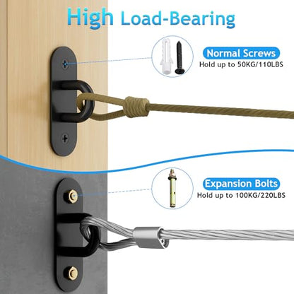 SAYAYO 9 PCS Pad Eye Plate Hooks, U Ceiling Hook for Wall Hanging Plants