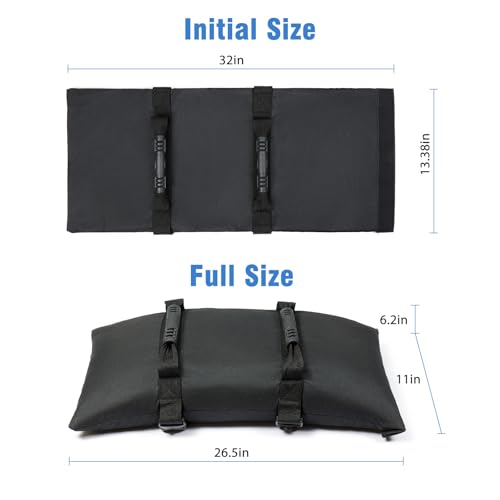 Sand Bags for Weight, 2-Pack 65LBS 1680D Oxford Fabric Sandbags | Sandbags for Weight to Hold Down Umbrella Base, Patio & Cantilever Umbrella Stands, Outdoor Furniture(Without Sand)(2,Medium) - size: 2 x 65lbs