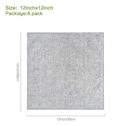 SINLAND Microfiber Face Towels Soft Washcloths 12Inch x 12Inch 12 Pack Grey - color: Grey 12pack