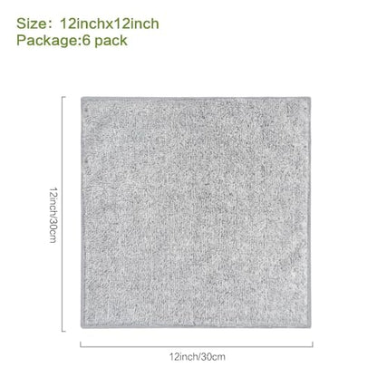 SINLAND Microfiber Face Towels Soft Washcloths 12Inch x 12Inch 12 Pack Grey - color: Grey 12pack
