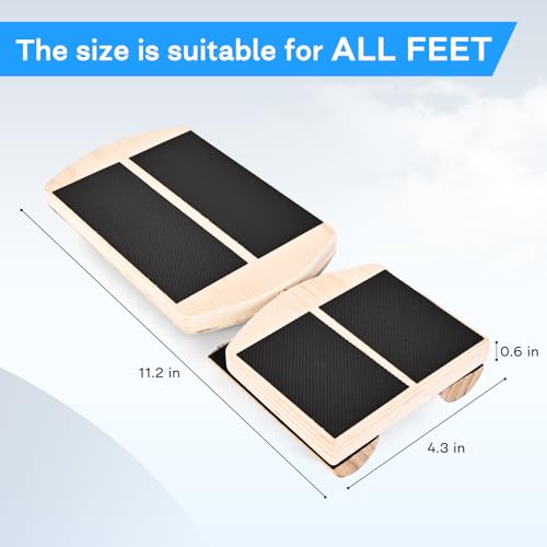 Wooden for Ankle Balance Board Foot Strengthener & Stability Trainer for Single Leg Balance Training, Sprained, Plantar Fasciitis Relief, Physical Therapy, Posture Correction