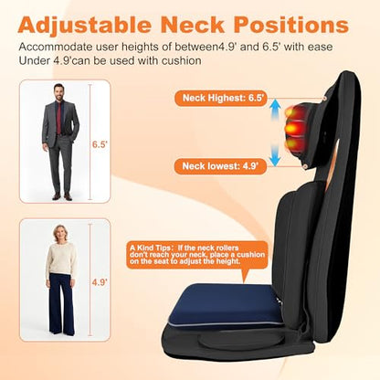 Shiatsu Neck and Back Massager, Rolling Up and Down Deep Tissue Pain Relief - color: Black