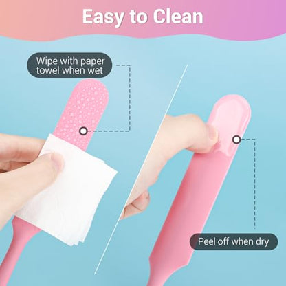 6PCS Silicone Stir Sticks Kits, 2pcs Spatula Scraper, 2pieces Large Silicone Sticks, 2pack Pointed Stir Rods, Reusable DIY Craft Tool for Mixing Resin, Paint, Liquid, Pink - color: Pink, size: Large&Medium-6PCS