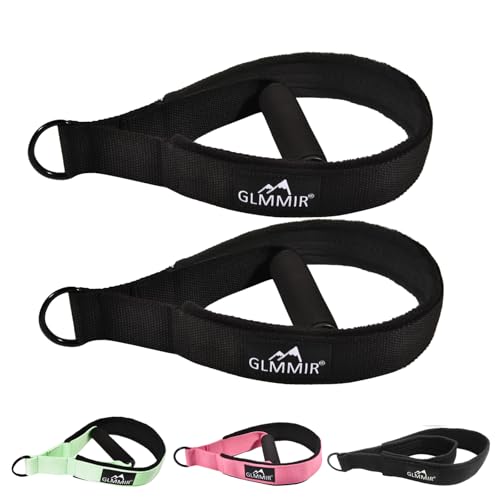 Pilates Double Loop Straps for Pilates Reformer, Fitness Metal D Ring Straps Handle, Pilate Accessories Yoga Wristbands Exercise Straps for Gym Home Workout 2PCS