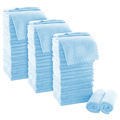 MOONQUEEN Ultra Soft Premium Washcloths Set - 12 x 12 inches - 72 Pack - Quick Drying - Highly Absorbent Coral Velvet Bathroom Wash Clothes (Aquamarine) - color: Aquamarine, size: 12 x 12 Inch(Pack of 72)