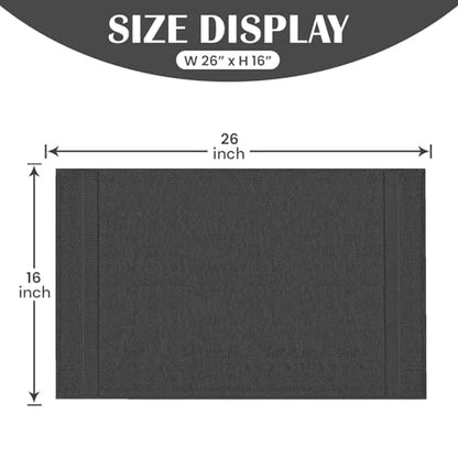 Reed&Pick 24 Pack Dark Grey Hand Towels 100% Cotton Spa Towels – 16x26 inches Highly Absorbable Facial Gym Towel Hair Towels and Face Bulk Small Towel (Not Bleach Proof) - color: Dark Grey, size: 16x27 Pack of 24