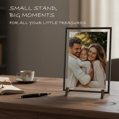 Wooden Display Stand, Plate Holders for Displaying, Photo and Picture Frame Stand, Decorative Table Top Easels, for 7-13" Plate - size: 1 PIECE