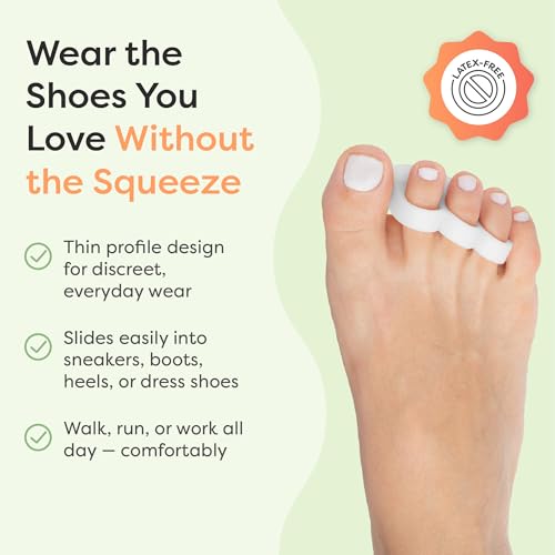 ZenToes Triple Loop Hammertoe Crest, Men & Women, Cushion, 4 Pack - color: Soft Support White