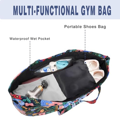 Yoga Mat Bag Yoga Mat Carrier with Shoes Compartment & Wet Pocket Pilates Bag with Zipper Pockets & Yoga Mat Holder Strap Yoga Bags and Carriers Fits All Your Stuff - color: Floral