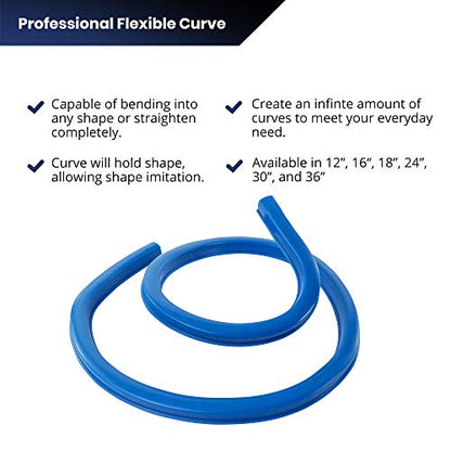 Pacific Arc Flexible Curve 36" with Inking Edge, for Drawing, Pattern Making, Engineering, Stencil Making - size: 36 Inch