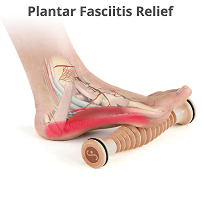 Body Back Wooden Foot Roller - Wood Therapy Massage Tool for Plain Relief | Wooden Cellulite Massage Tool, Full Body Massage Roller, Foot Massager For Plantar Fasciitis, Stress Relief, And Relaxation - style: Single