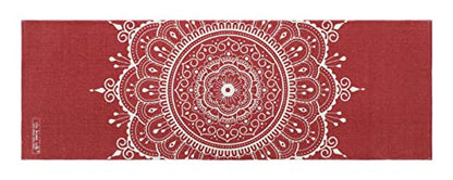 Hand Woven 100% Cotton Yoga Mat- Thick Handloom Made in India- for Gym Floor Exercise - Runner for Bedroom - color: Red