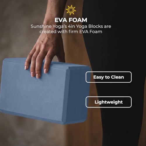 Bulk 4in Foam Yoga Blocks, 6 Pack - color: Slate