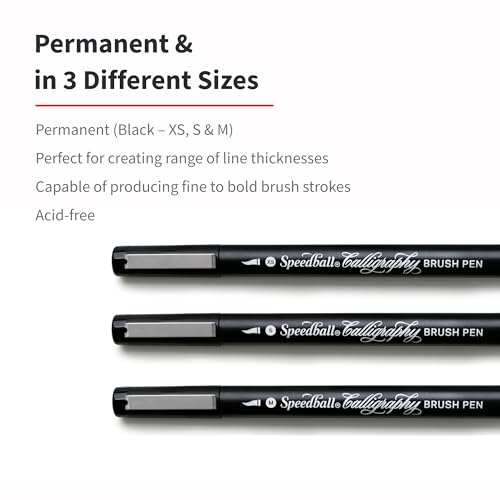 Speedball Hand-Lettering Brush Marker Set, 12-Piece