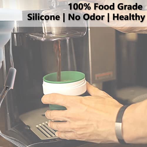 Litoexpe 2 Pack Silica gel Collapsible Travel Cup 270ml, Grey & Blue | with Lids, Portable Folding Camping Cup, for Camping and Travel - color: Grey & Blue