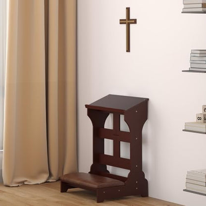 Prayer Bench Kneeler, Wooden Prayer Kneeler for Home