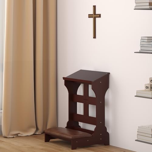 Prayer Bench Kneeler, Wooden Prayer Kneeler for Home