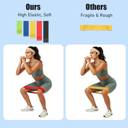 Resistance Bands for Working Out 5-Pack Exercise Bands Resistance Bands Set Elastic Bands for Exercise for Women,Leg Hip Glute Trainingyoga Pilates Physical Therapy