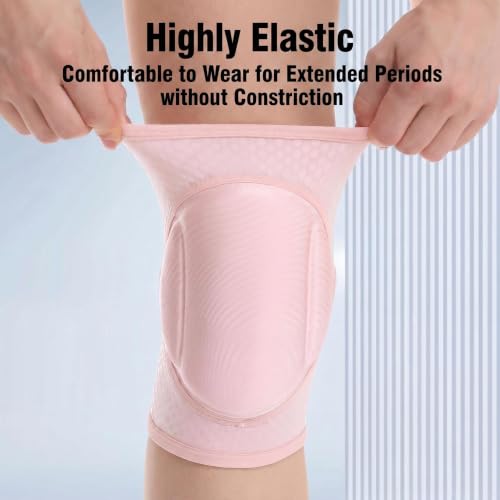 Dance Knee Pads for Women - Knee Sleeve,Kneeling Pad,Silicone Anti-Slip,Soft Fabric,Suit for Dance,Volleyball,Yoga,Fitness