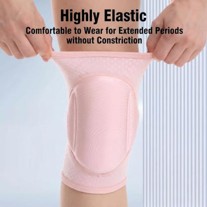 Dance Knee Pads for Women - Knee Sleeve,Kneeling Pad,Silicone Anti-Slip,Soft Fabric,Suit for Dance,Volleyball,Yoga,Fitness