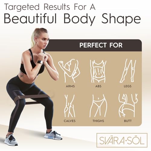 Fabric Resistance Bands Set of 3 for Legs, Glutes, Arms, Women Men Exercise
